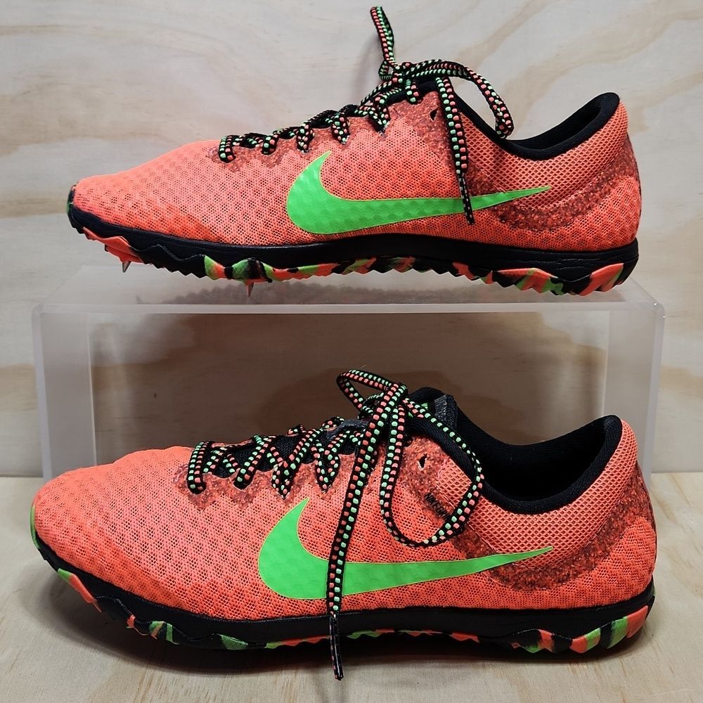 Nike Zoom Rival XC Running Cross Country Hot Lava Voltage Green Athletic Shoe